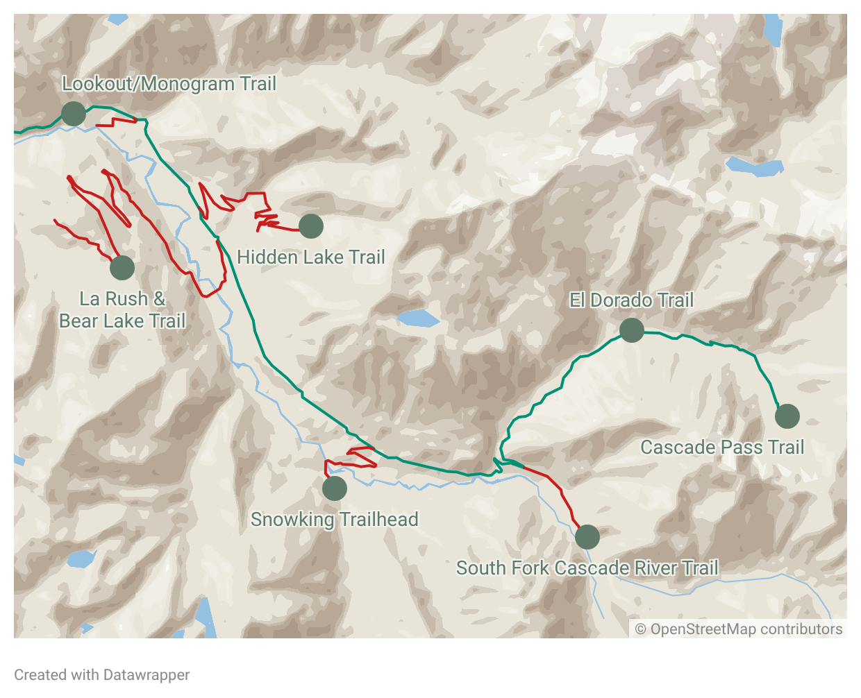 Side roads off Cascade River Road