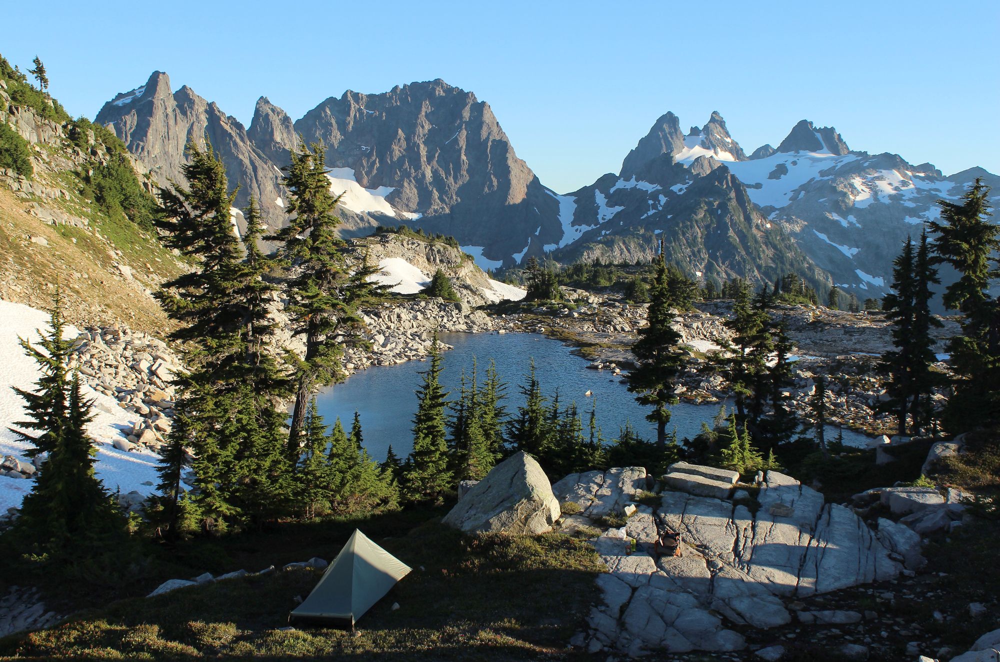  U.S. Forest Service- Pacific Northwest Region  Forest Service Pacific Northwest Region Dispersed camping at Tank Lakes, Alpine Lakes Wilderness on the Mt. Baker-Snoqualmie National Forest