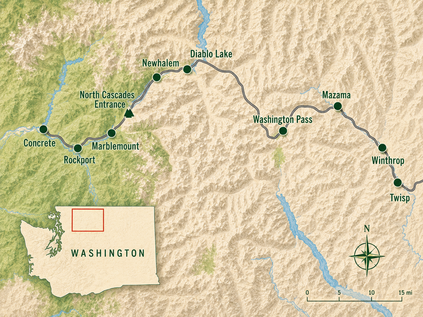 North Cascades Map